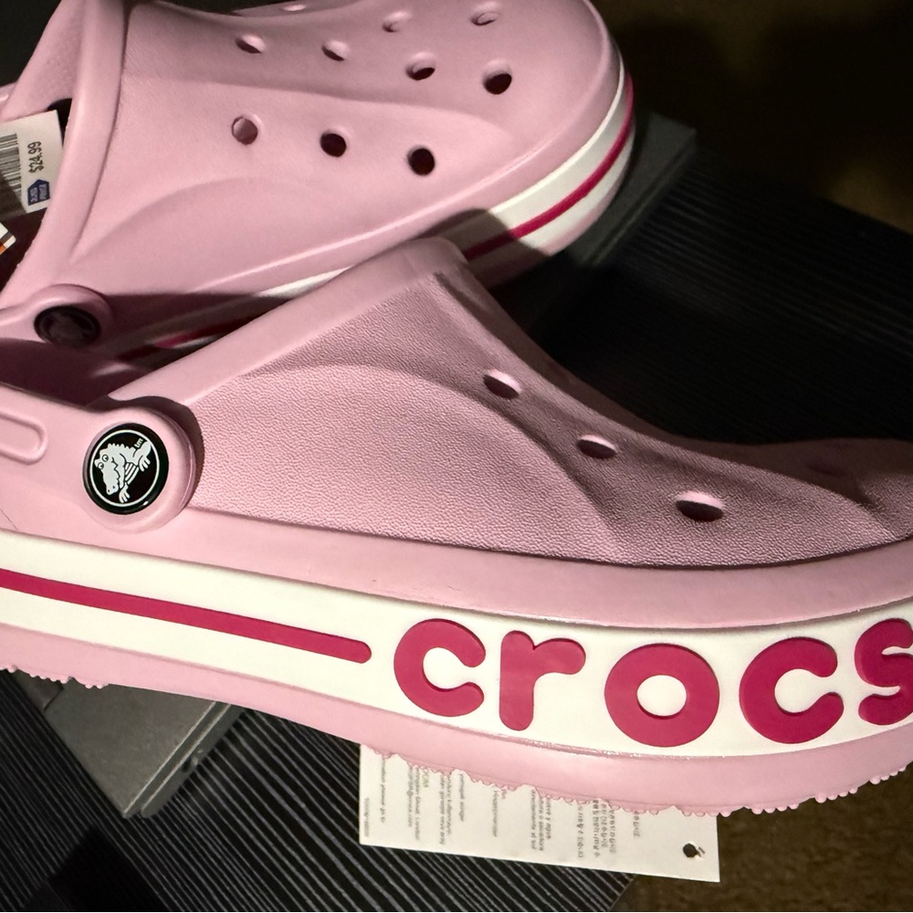CROCS Light Pink Clogs with Logo